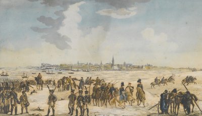 Den russiske hærs krydsning af Rhinen nær Düsseldorf, 13. januar 1814, 1814 af Unbekannt