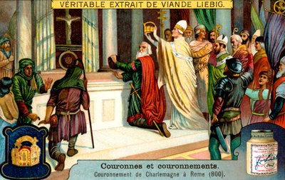 Kroningen af Karl den Store i Rom 800, c1900 af Unbekannt