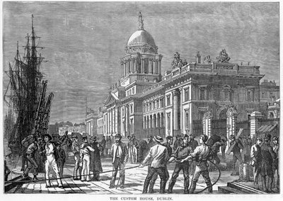 The Custom House, Dublin, 1800-tallet af Unbekannt