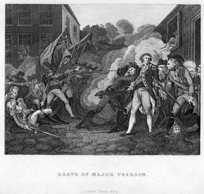 Major Pearsons død, c1782-c1784 af Unbekannt