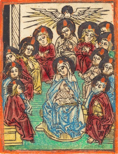 Helligåndens nedstigning, 14801490. af Unbekannt