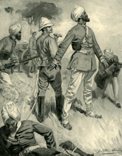 The Devotion of General Robertss Sikh Orderly i Spingawi, 1901. af Unbekannt