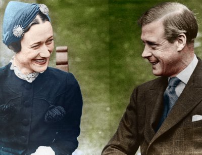 Hertugen og hertuginden af Windsor, fru Simpson på Chateau de Cande, Frankrig, 1937 af Unbekannt