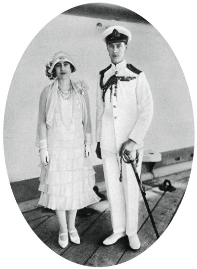 Hertugen og hertuginden af York ombord på HMS Renown, Malta, 1927, 1937 af Unbekannt