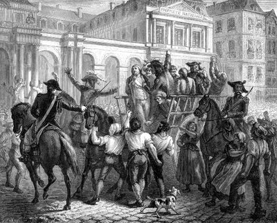 Hertugen af Orleans på vej til guillotinen, Paris, 6. november 1793 1882-1884 af Unbekannt