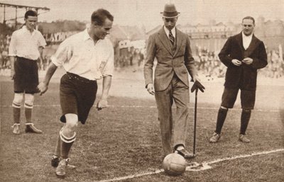 The Duke of York, velgørende fodboldkamp, Tottenham Hotspurs og Corinthians, c1921 af Unbekannt