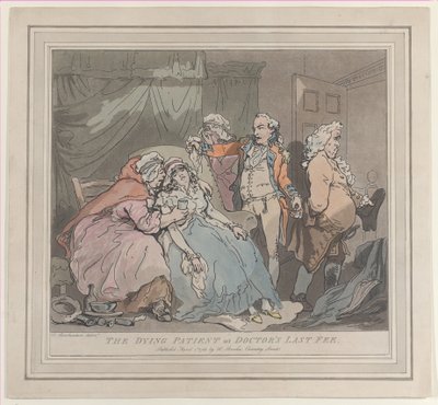 Den døende patient, eller lægens sidste honorar, 1. april 1786., 1. april 1786. af Unbekannt