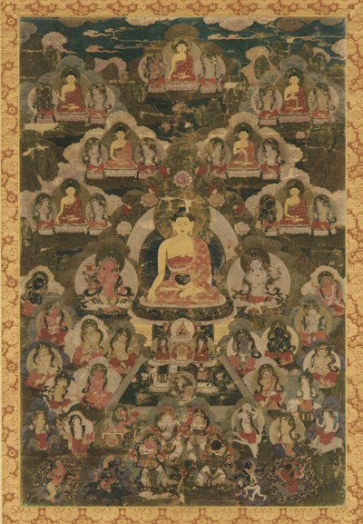 De otte medicinbuddhaer, 1700-tallet. af Unbekannt