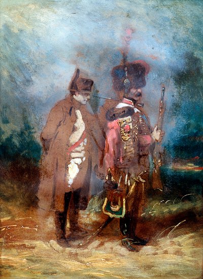 Kejser Napoleon I under den franske kampagne, 1814 af Unbekannt