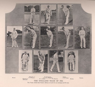 Det engelske crickethold i 1912 af Unbekannt