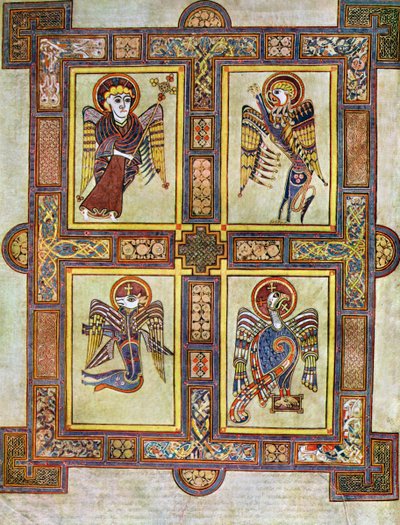 De evangeliske symboler, 800 e.Kr., 20. århundrede af Unbekannt