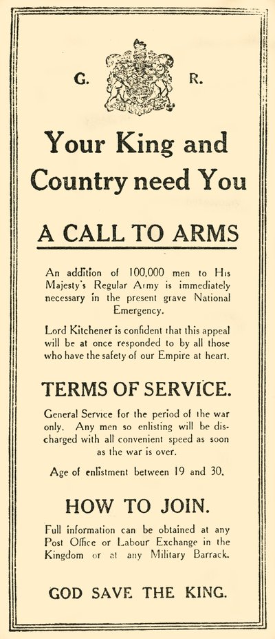 Den første annonce, c1914, 1919. af Unbekannt