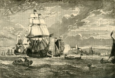 Den første flåde af East India Company forlader Woolwich, 1601, 1890. af Unbekannt