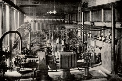 Den første Parsons turbo-elektriske generatorstation, c1916 af Unbekannt