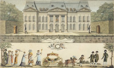 De første skridt af kongen af Rom på slottet Meudon, 1800-tallet af Unbekannt
