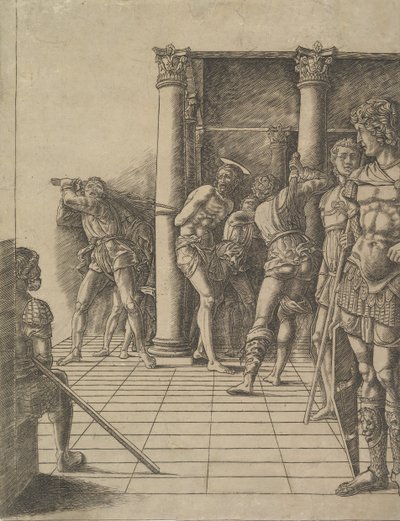 Flagelleringen, med fortovet, ca. 1475-80. af Unbekannt