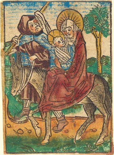 Flugten til Egypten, ca. 1490. af Unbekannt
