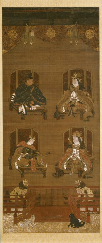 The Four Deities of Koyasan Temple Complex, slutningen af det 14. århundrede. af Unbekannt