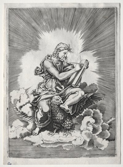 De fire evangelister: St. John, ca. 1518. af Unbekannt