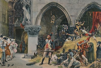 Franskmændene før hertugpaladset, Venedig, 1797, 1896 af Unbekannt