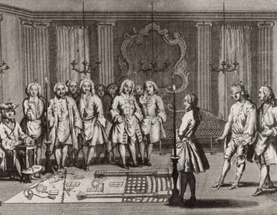 Den franske frimurers indvielsesceremoni, 1700-tallet af Unbekannt