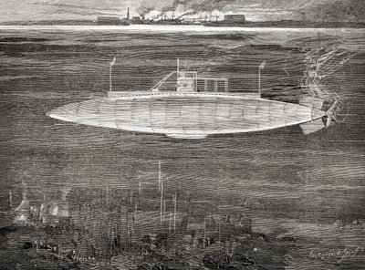 Den franske flådeubåd Gustave Zédé, som blev søsat i 1900. af Unbekannt