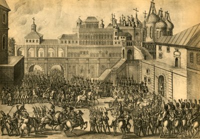 Franskmændene går ind i byen Moskva, september 1812, 1921. af Unbekannt