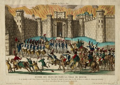 Franskernes indtog i Moskva, 1812 af Unbekannt