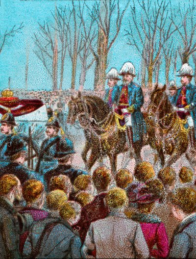 The Funeral Cortege of Queen Victoria efterfulgt af King Edward VII, 1901 c1902 af Unbekannt