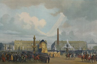 Napoleons begravelsescortège på Place De La Concorde, 15. december 1840, 1896 af Unbekannt