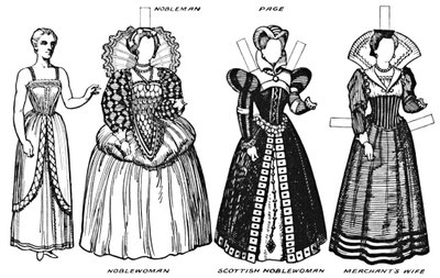 The Gallery of British Costume: Kjole båret i det sene sekstende århundrede, c1934 af Unbekannt
