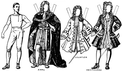 The Gallery of British Costume: Nogle af kjolerne båret i Annes Reign, c1934 af Unbekannt