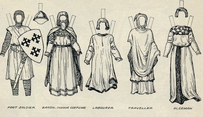 The Gallery of British Costume: Types of Dress in Early Plantagenet Times, c1934 af Unbekannt