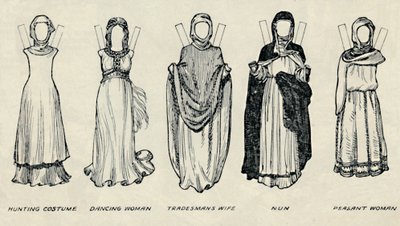 The Gallery of British Costume: Types of Dress in Early Plantagenet Times, c1934 af Unbekannt