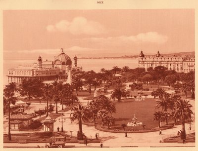 Haverne set fra kasinoet, Nice, 1930. af Unbekannt