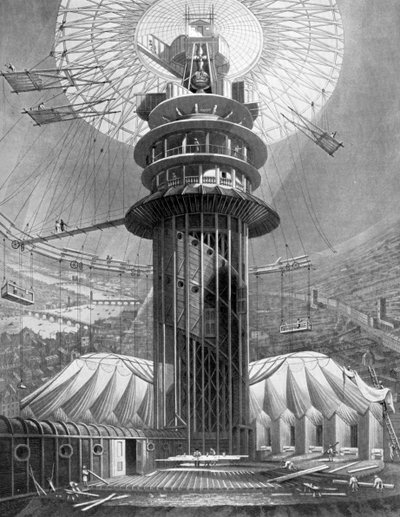 Den geometriske opstigning til gallerierne i Colosseum, Regents Park, London, 1823 1926 af Unbekannt