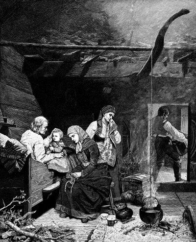 Bedstefaderens velsignelse, midten af det 19. århundrede 1882 af Unbekannt