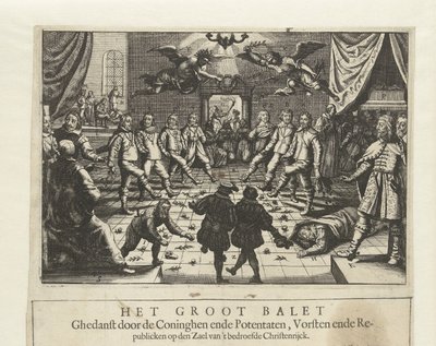 Den store europæiske krigsballet, ca. 1643. af Unbekannt