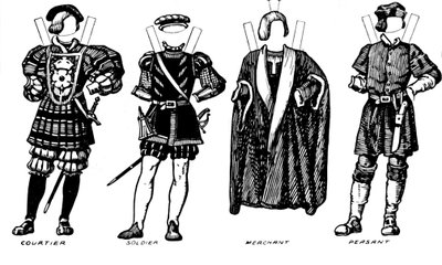 The Great Gallery of British Costume: Kjole båret i Henry The Eighths Time, c1934 af Unbekannt