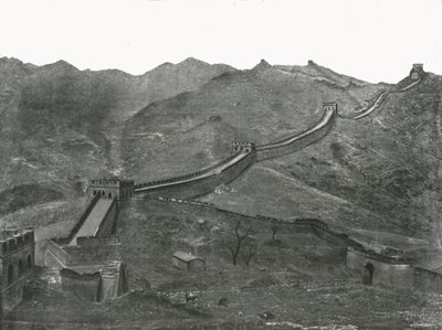 Den Kinesiske Mur, Pekin, Kina, 1895. af Unbekannt