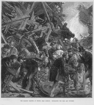 Great Western Railway-katastrofen ved Thorpe nær Norwich, 10. september 1874 af Unbekannt