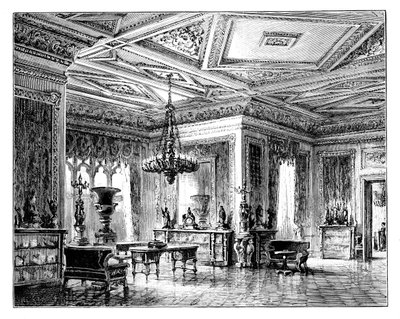 The Green Drawing Room, Windsor Castle, c1888 af Unbekannt
