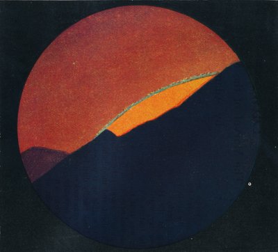 Det grønne blink ved solnedgang, sjældneste prismatisk farve brudt af atmosfæren, c1935 af Unbekannt