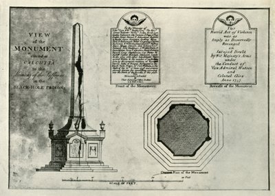 Holwell-monumentet, c1820, 1925. af Unbekannt