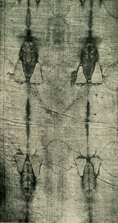 The Holy Shroud - Imprint of the Body: Front View, 1902. af Unbekannt