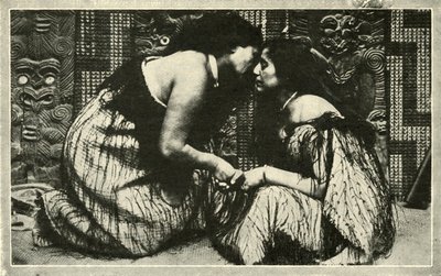 The Hongi, A Maori-hilsen, c1948. af Unbekannt