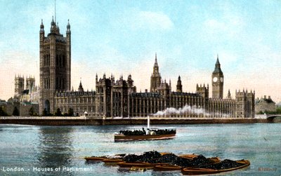 The Houses of Parliament, Westminster, London, begyndelsen af det 20. århundrede af Unbekannt