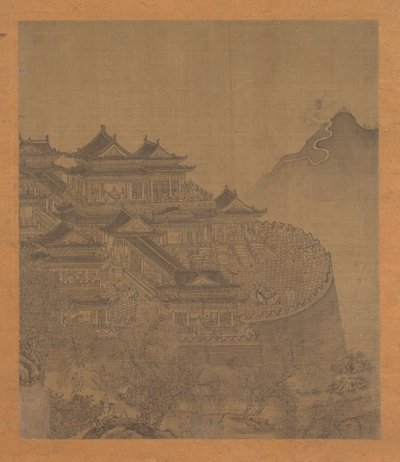 Den udødelige Lü Dongbin dukker op over Yueyang-pavillonen, det 15.-16. århundrede. af Unbekannt