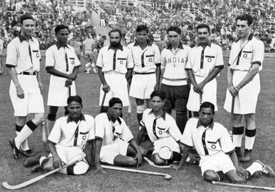 Det indiske hockeyhold, vindere af guldmedaljer, OL i Berlin, 1936 af Unbekannt