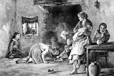 Den irske hungersnød, 1845-1849, 1900 af Unbekannt
